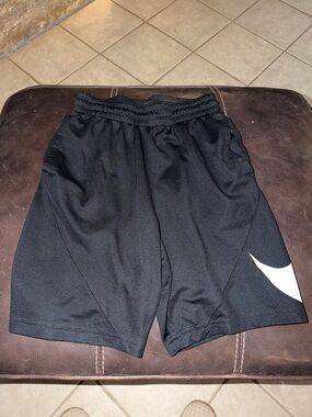 Nike Men's small Black Shorts with White Swoosh
